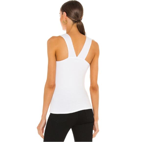 Michael Lauren Bosco Snap Front Tank in White NWT Size XS - Picture 3 of 4